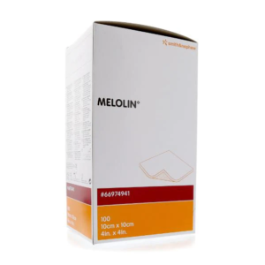 Apósito En Gasa Altamente Absorbente Estéril De Baja Adherencia Smith & Nephew Melolin De 10 CM X 10 CM