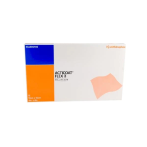 Smith & Nephew Acticoat Flex 3 Apósito Antimicrobiano Con Plata Flexible De 10 CM X 20 CM Y 15 CM X 15 CM