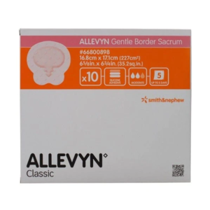 Smith & Nephew Allevyn Gentle Border Sacrum Apósito De Espuma Hidrocelular De Sacro Con Bordes Con Gel Adhesivo De 16.8 Cm X 17.1