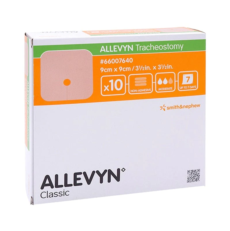 Smith & Nephew Allevyn Tracheostomy Apósito De Espuma Hidrocelular De Traqueostomía De 9 X 9 CM