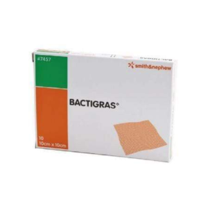 Smith & Nephew Bactigras Gasa Parafinada Con Clorhexidina Estéril De 10 X 10 CM