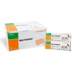 Smith & Nephew Bactigras Gasa Parafinada Con Clorhexidina Estéril De 5 CM X 5 CM
